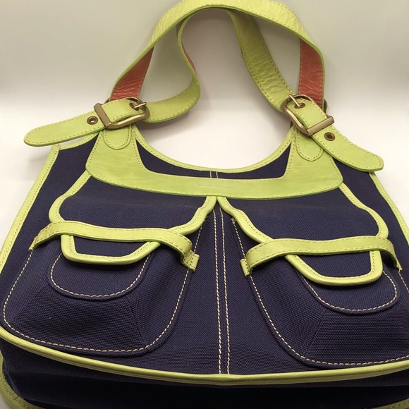 BNWOT PAUL SMITH LEATHER / CANVAS SHOULDER BAG - Picture 2 of 13